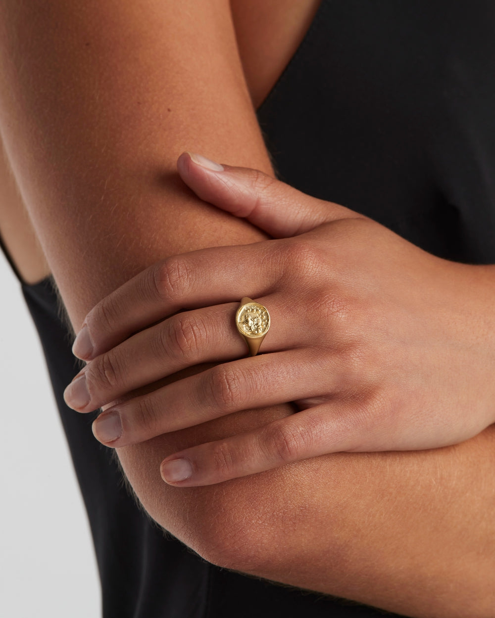 ARIES SIGNET RING (18K GOLD VERMEIL) IMAGE 7
