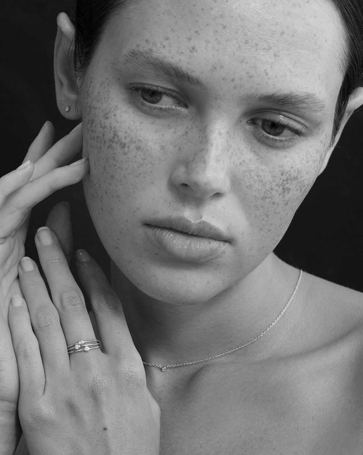 PETITE DIAMOND RING (STERLING SILVER) IMAGE 5