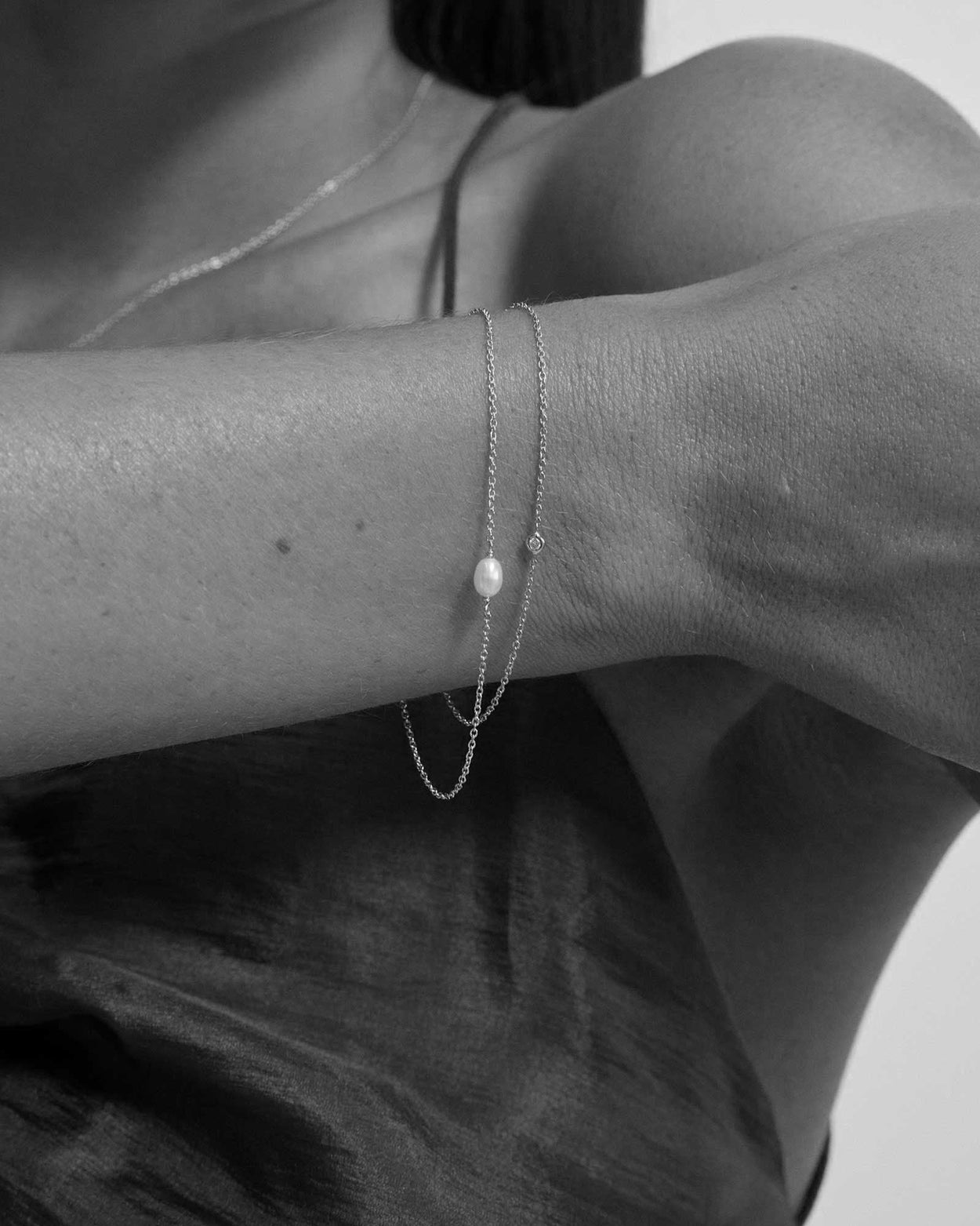 PETITE DIAMOND BRACELET (STERLING SILVER) IMAGE 3