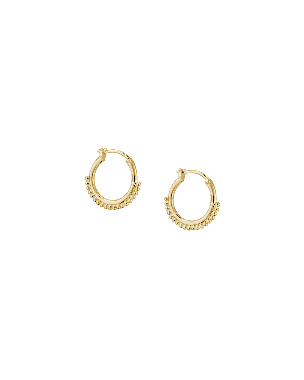 DETAIL HOOP EARRINGS (18K GOLD PLATED) IMAGE 1