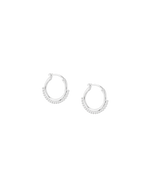 DETAIL HOOP EARRINGS (STERLING SILVER) IMAGE 1