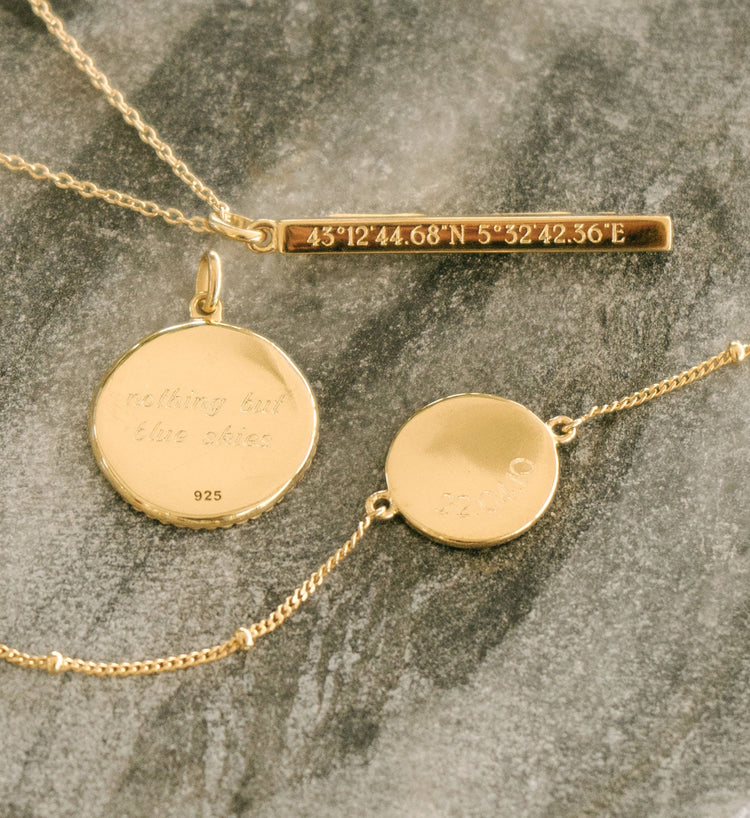 ENGRAVABLE DISC BRACELET (18K GOLD VERMEIL) - IMAGE 3