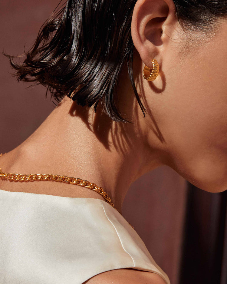 CISCO HOOPS (18K GOLD PLATED) IMAGE 2