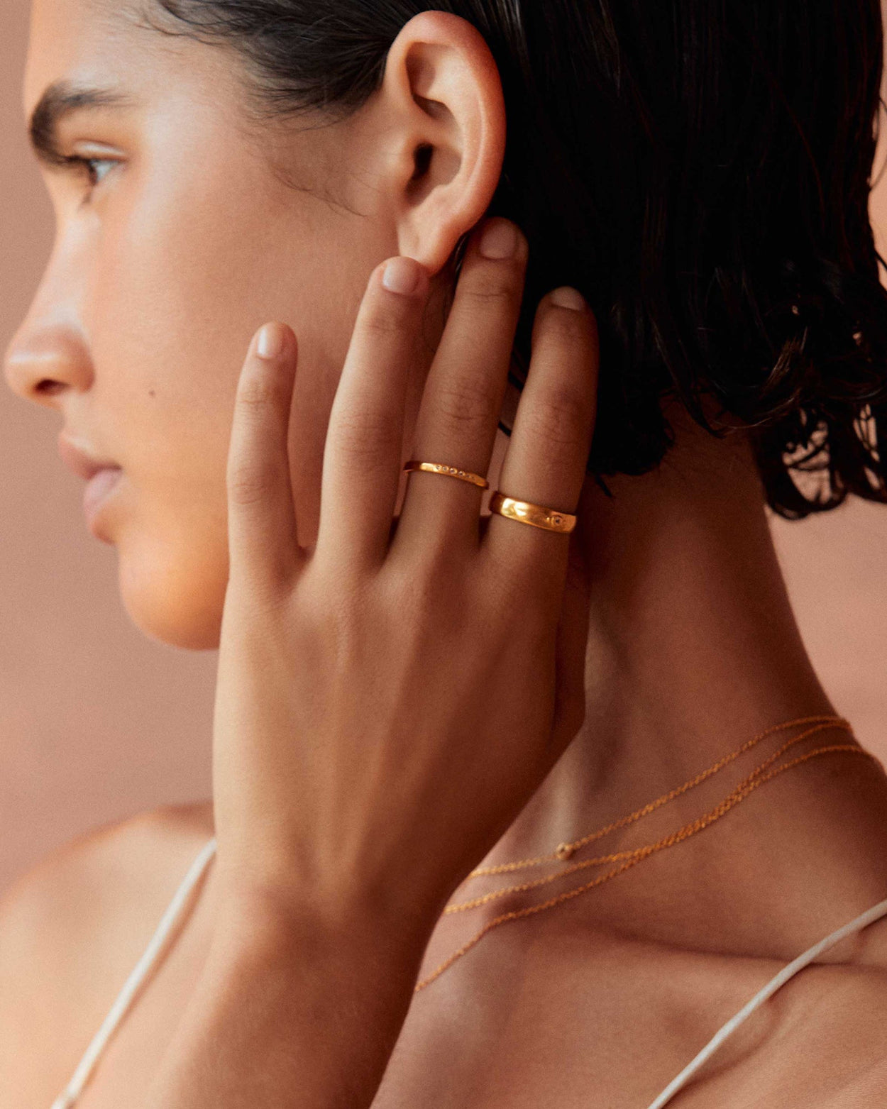 SUN LINES RING (18K GOLD VERMEIL) IMAGE 3