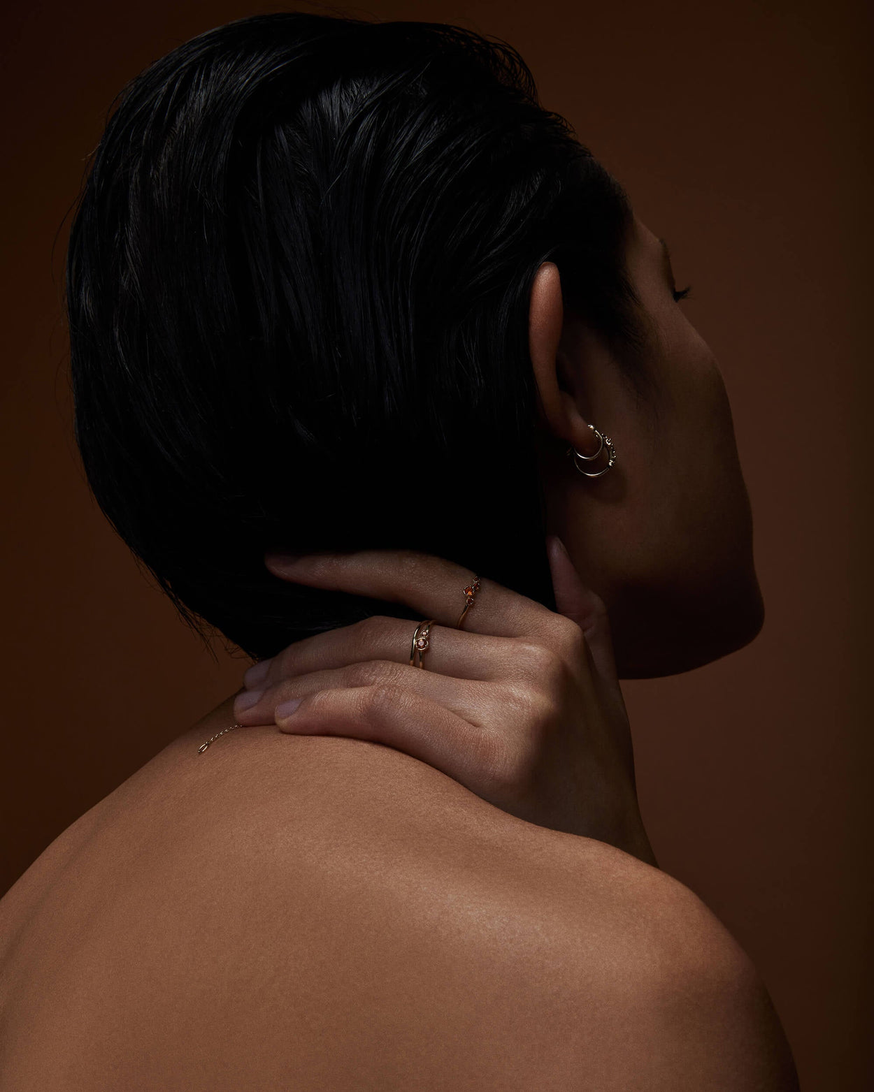 VALENCIA TOPAZ HOOPS (9K GOLD) IMAGE 6