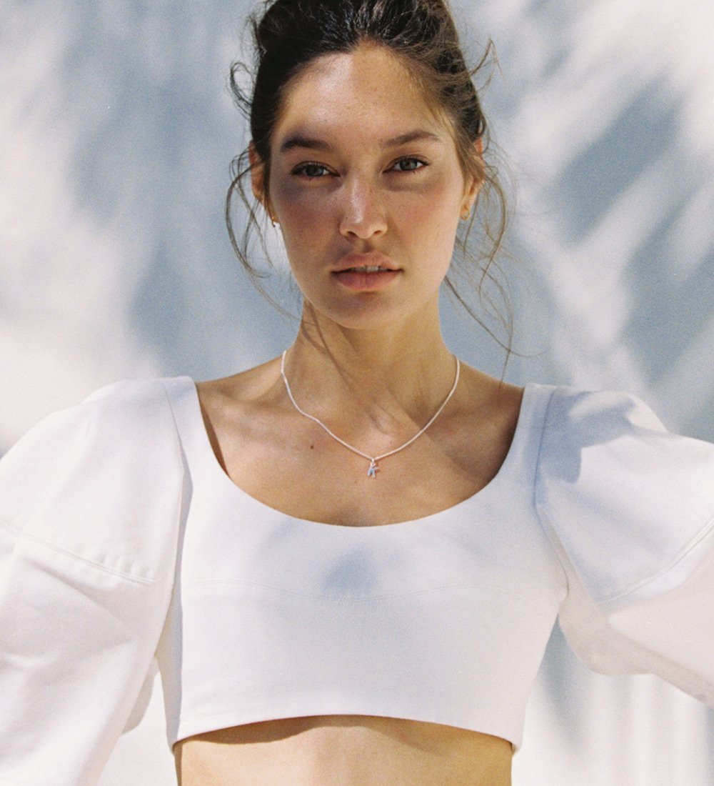 OUTLINE INITIAL NECKLACE A-Z (STERLING SILVER) IMAGE 6