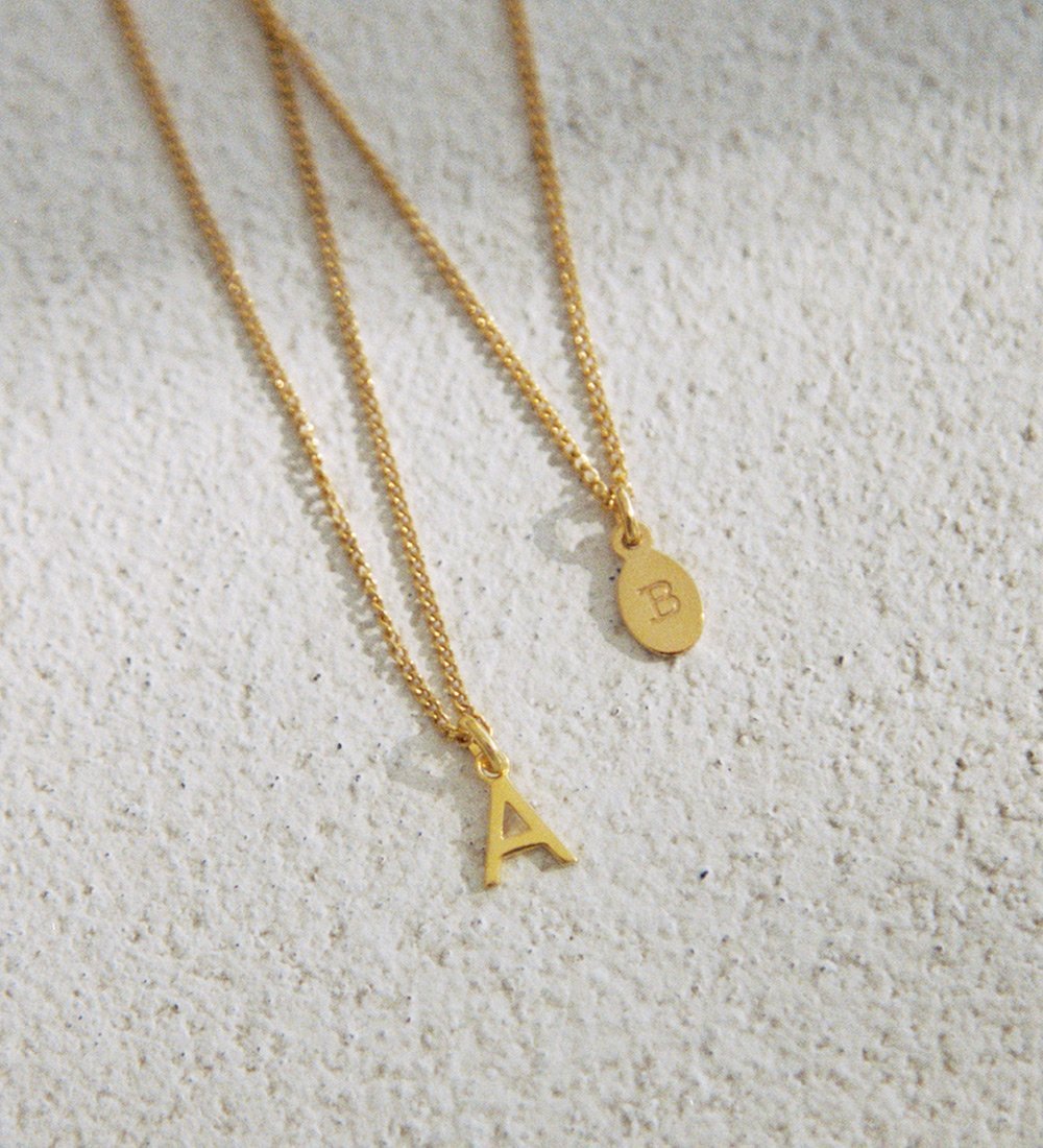 OUTLINE INITIAL A-Z (18K GOLD VERMEIL) IMAGE 4