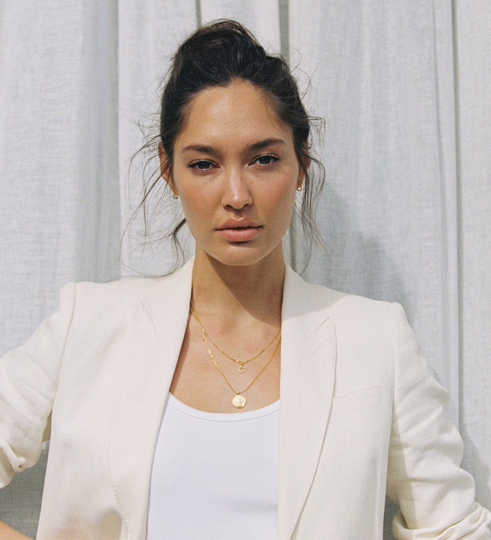 OUTLINE INITIAL A-Z (18K GOLD VERMEIL) IMAGE 5