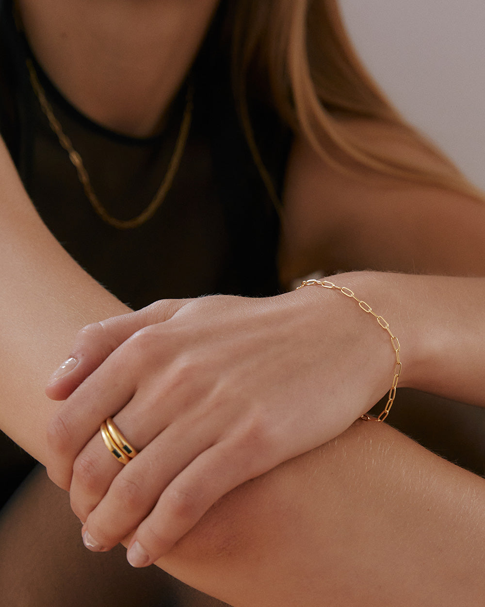 RUE CHAIN BRACELET (18K GOLD PLATED) IMAGE 3