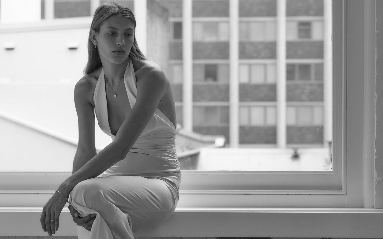 CENTRA DROP HOOPS (STERLING SILVER) IMAGE 3