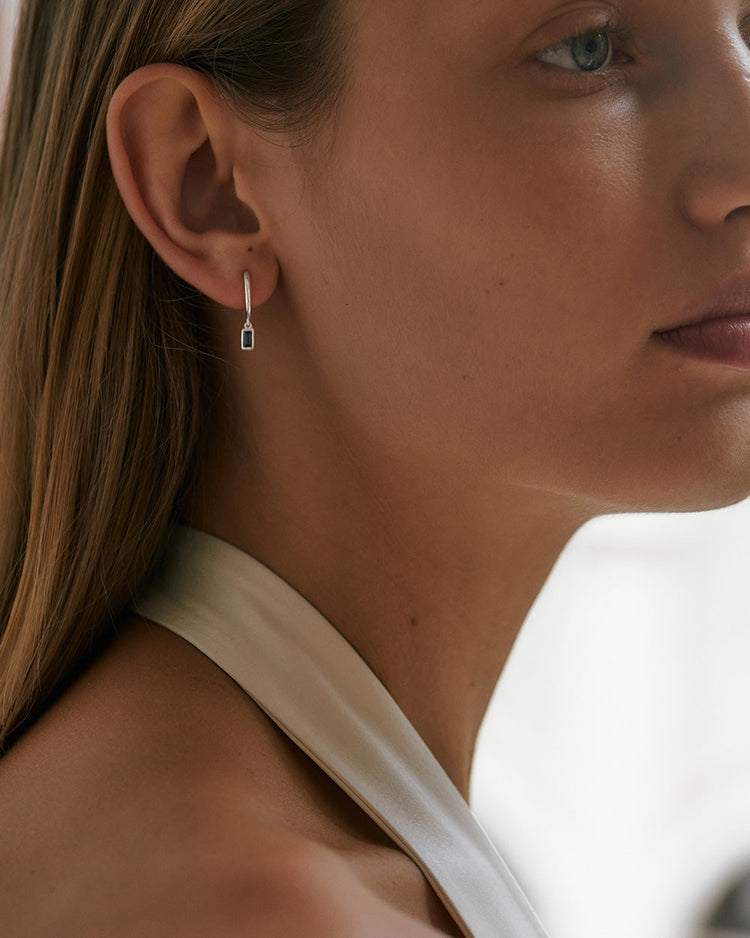 CENTRA DROP HOOPS (STERLING SILVER) IMAGE 2