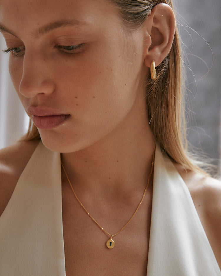 JARDIN HOOPS MEDIUM (18K GOLD PLATED) IMAGE 2