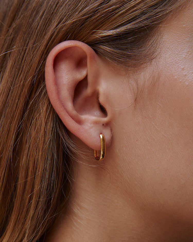 ROAM HOOPS SMALL (18K GOLD PLATED) IMAGE 2
