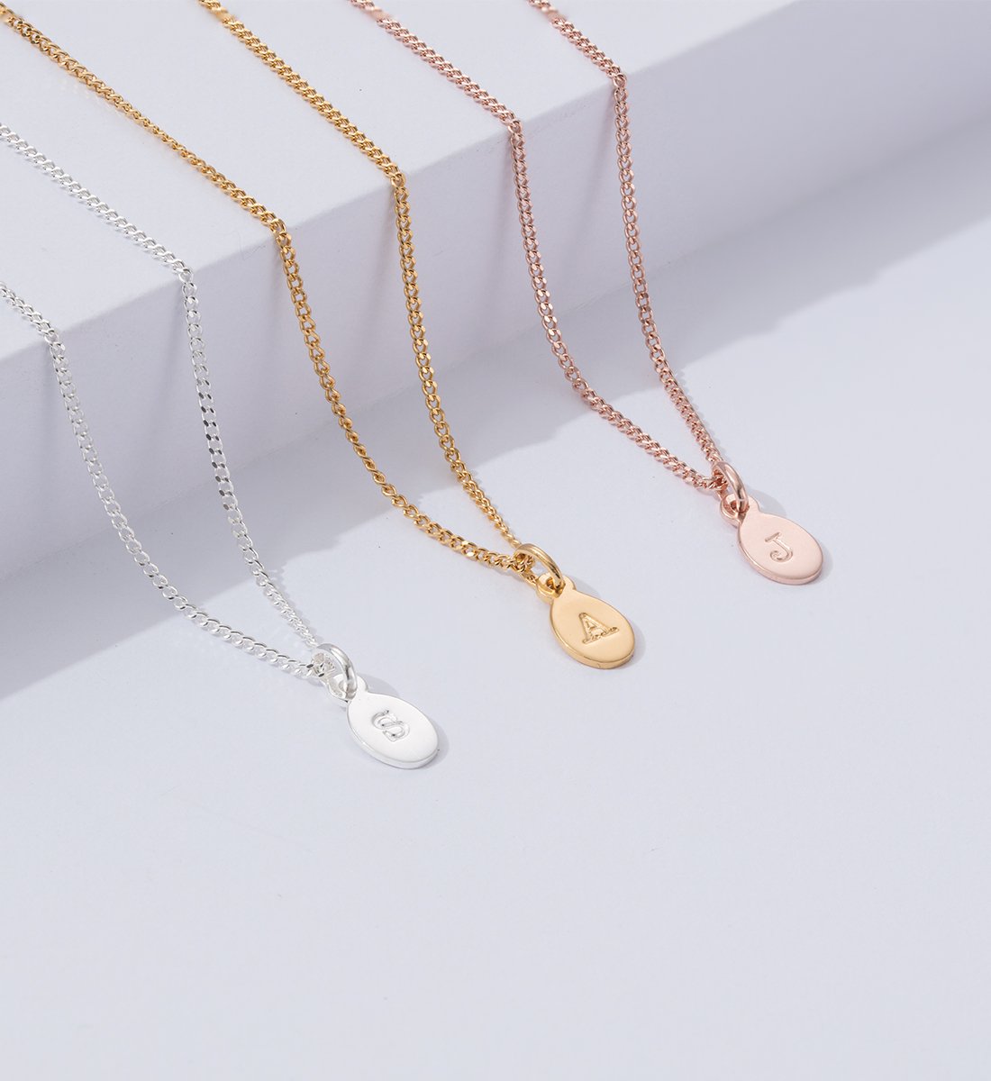INITIAL NECKLACE A-Z (18K ROSE GOLD VERMEIL) IMAGE 7