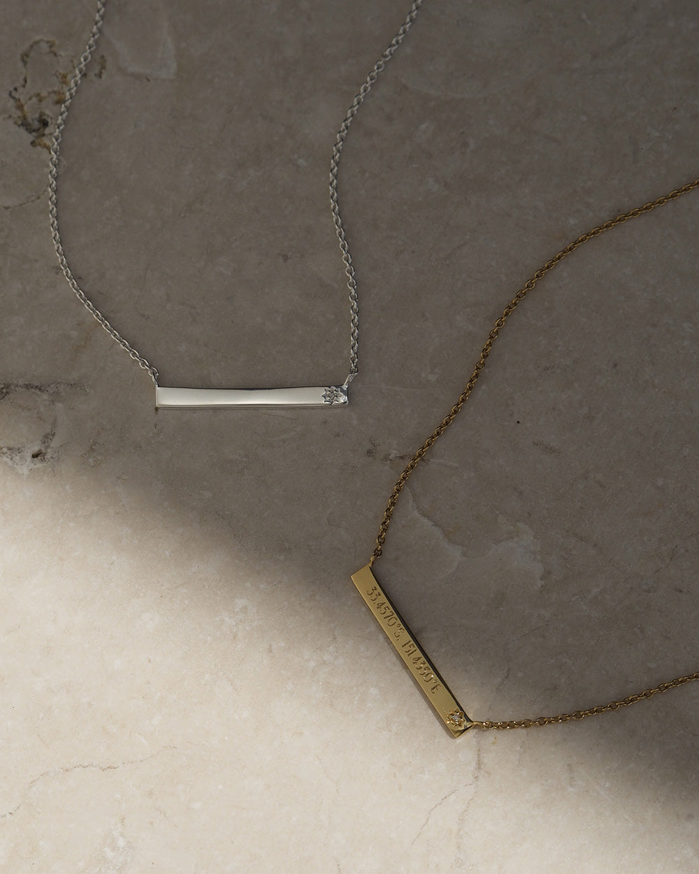 SENTIMENT DIAMOND BAR NECKLACE (9K GOLD) IMAGE 6