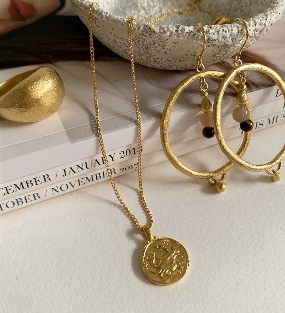 CANCER ZODIAC NECKLACE (18K GOLD VERMEIL) IMAGE 5