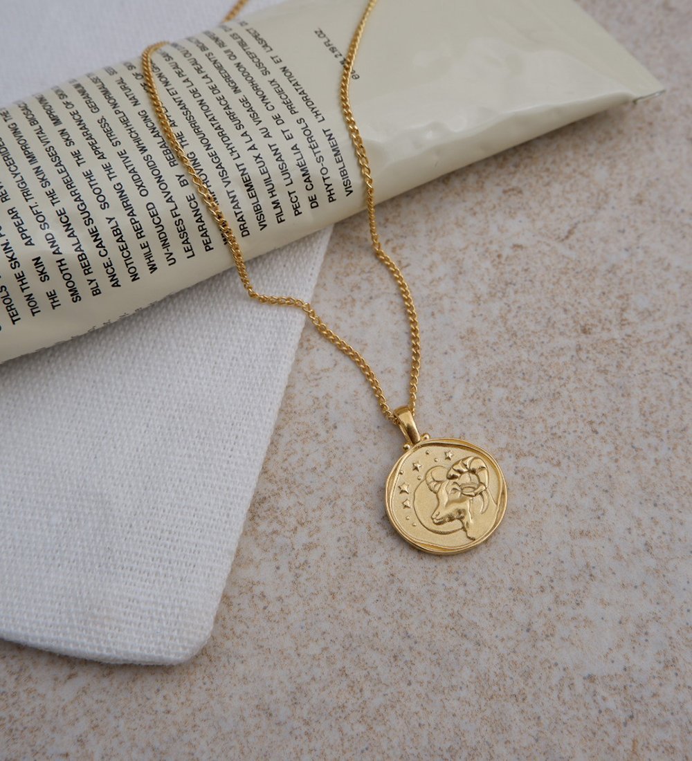 ARIES ZODIAC NECKLACE (18K GOLD VERMEIL) IMAGE 3