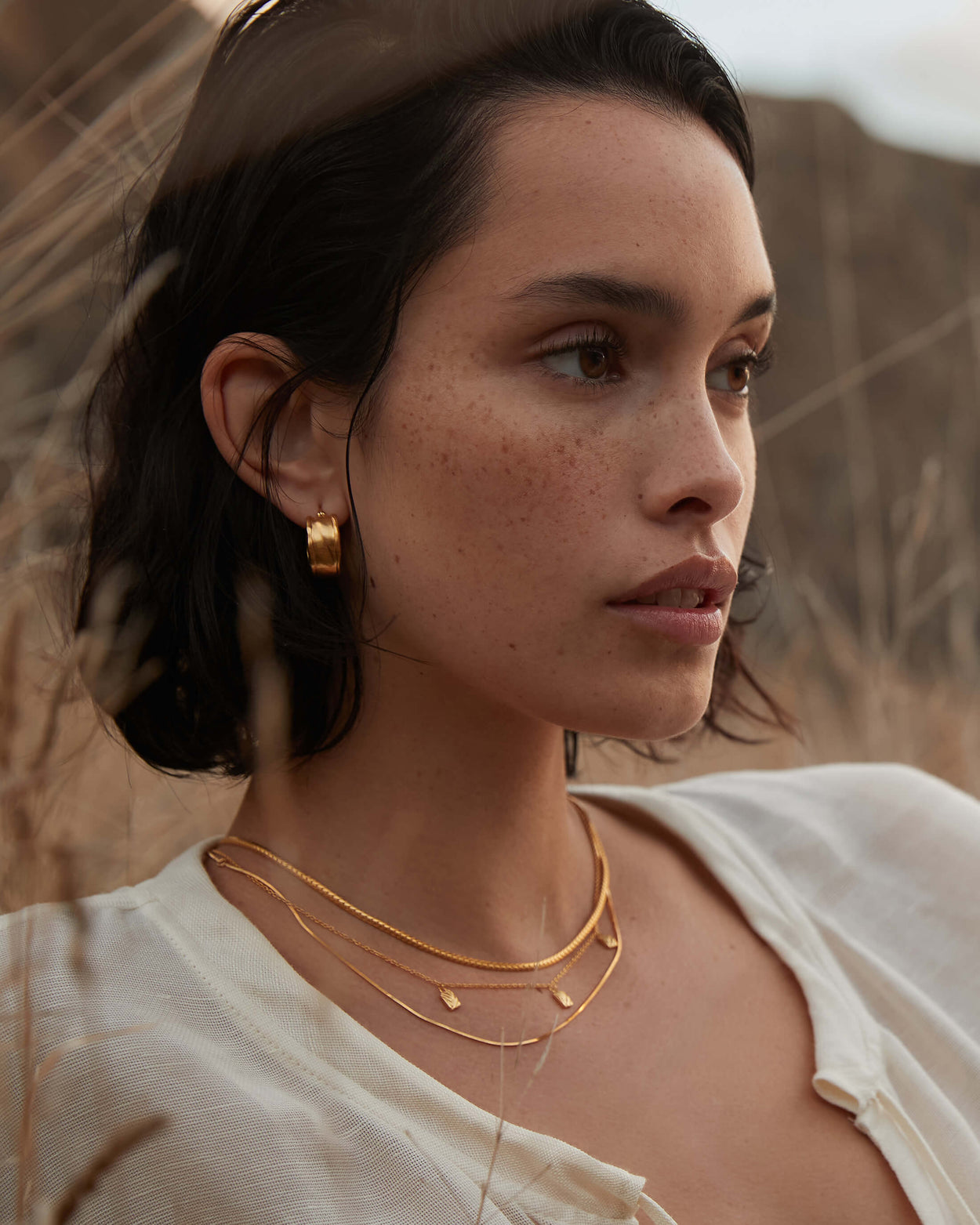 LAST LIGHT CHAIN NECKLACE (18K GOLD PLATED) IMAGE 2