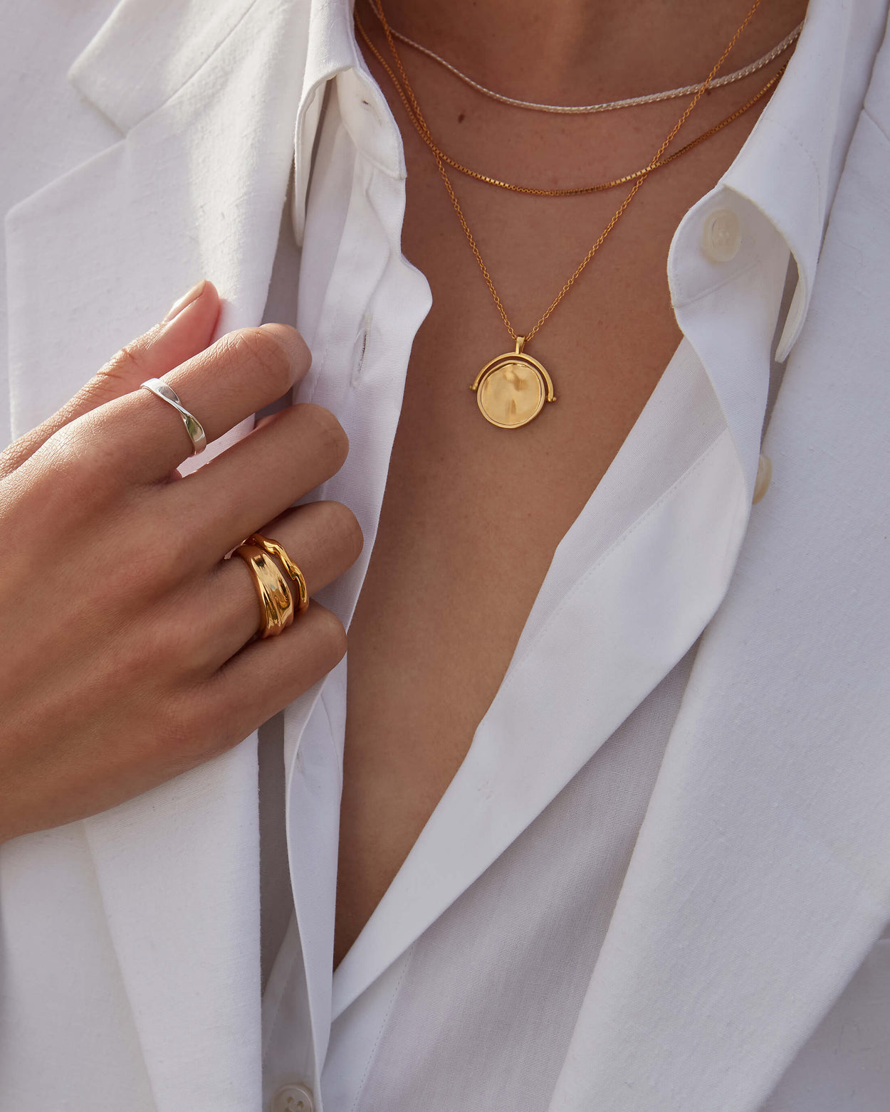 FOLD BAND RING (18K GOLD VERMEIL) IMAGE 2