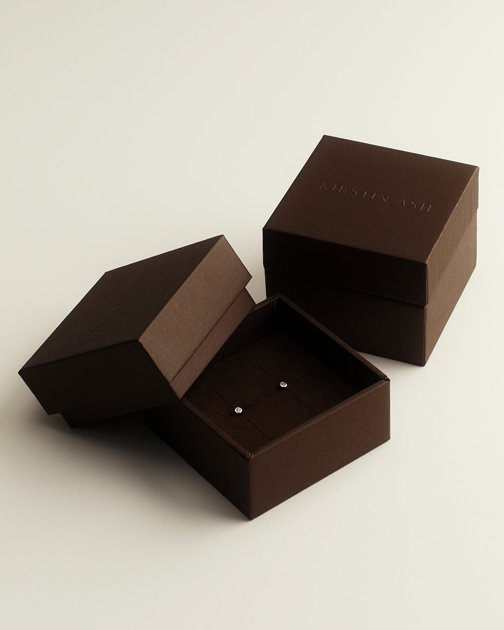 ABODE HEART STUDS (STERLING SILVER)