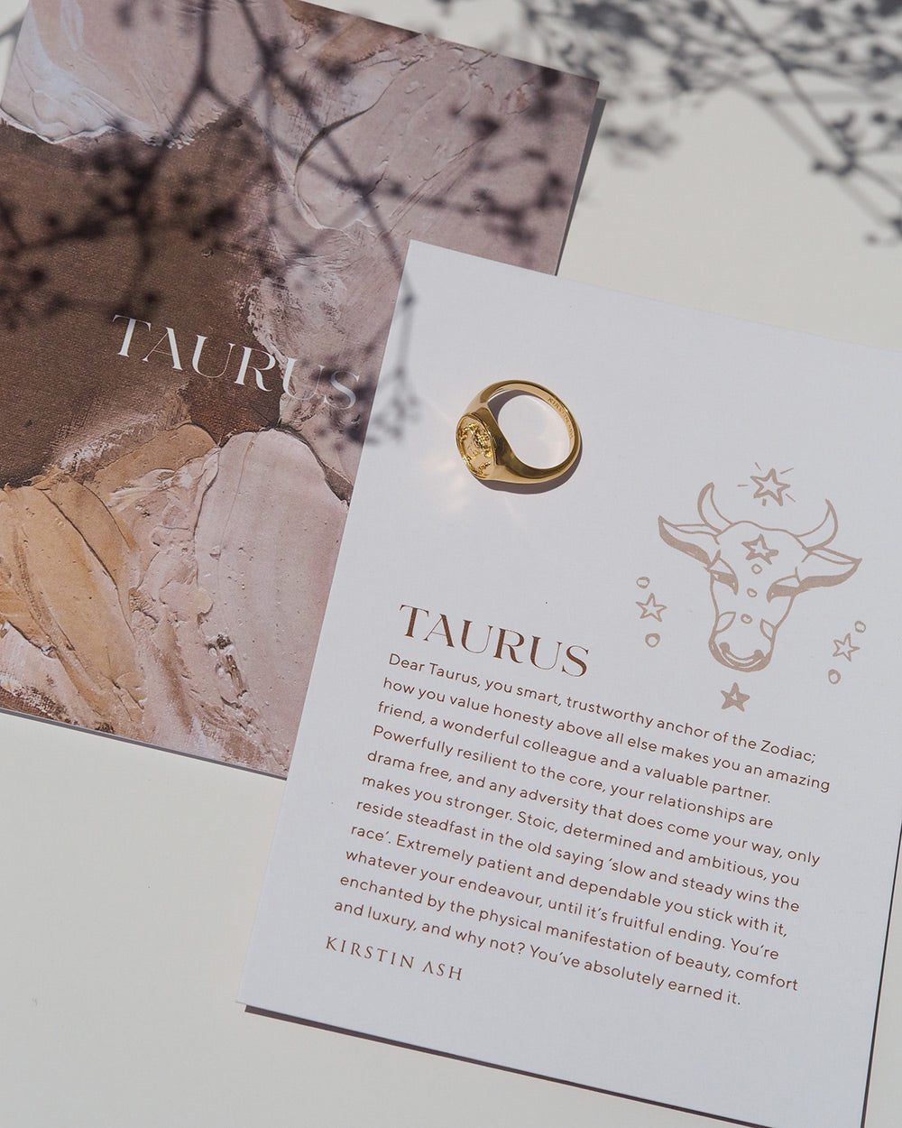 TAURUS SIGNET RING (STERLING SILVER) IMAGE 8