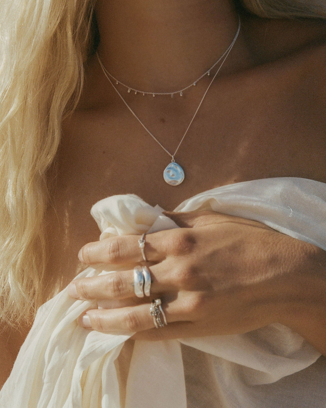 ESSENCE STACKING RING SET (STERLING SIlVER) IMAGE 3