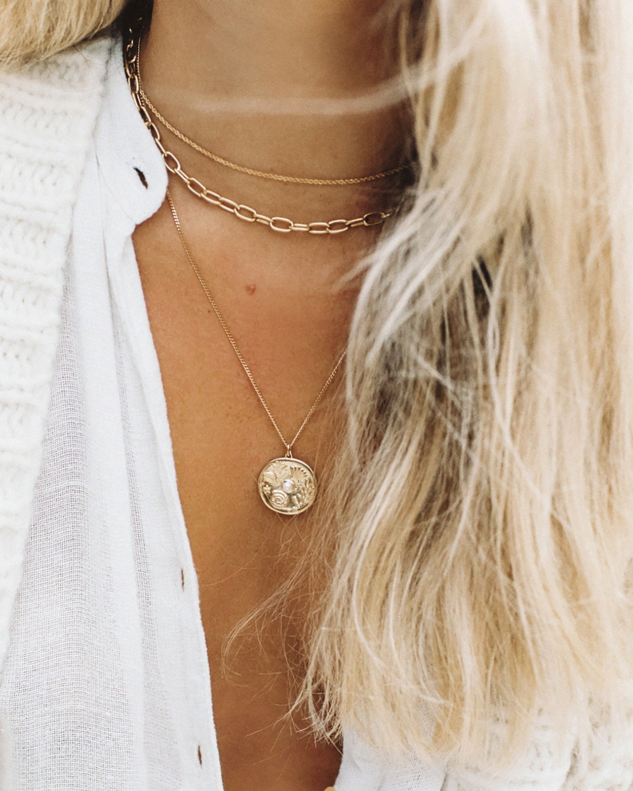 BY THE SEA COIN NECKLACE (18K GOLD VERMEIL) IMAGE 6