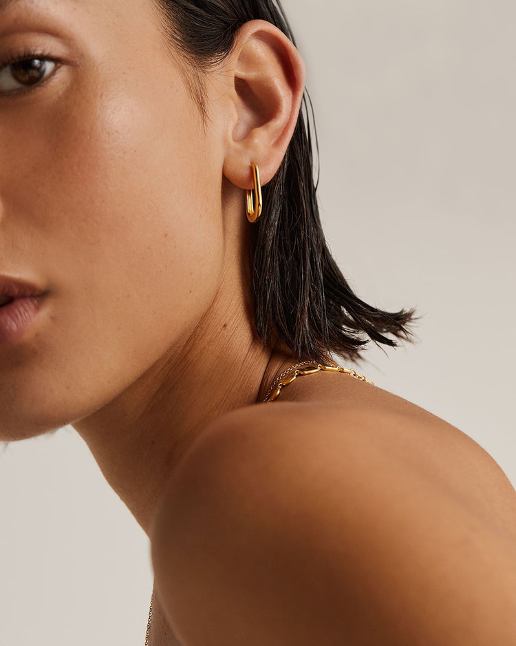 EMBRACE HOOPS (18K GOLD PLATED) IMAGE 2