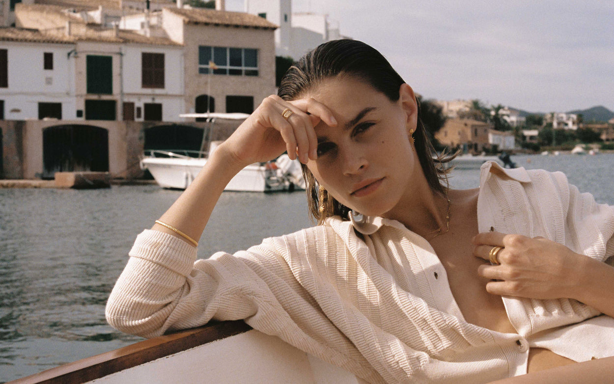 ESSENCE STACKING RING SET (18K GOLD PLATED) IMAGE 5