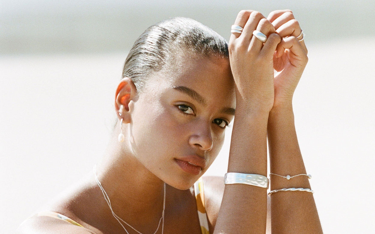 ESSENCE STACKING RING SET (STERLING SIlVER) IMAGE 5