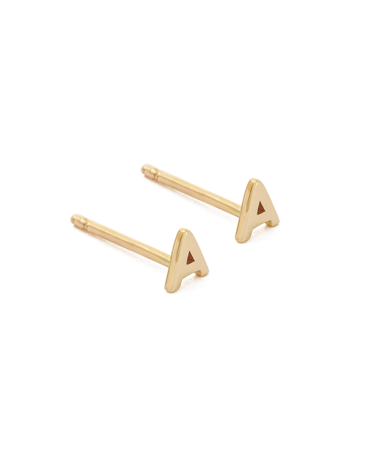 INITIAL EARRINGS (9K GOLD) IMAGE 1