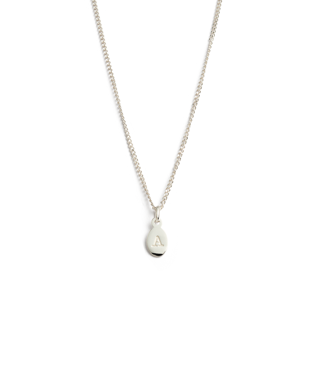 INITIAL NECKLACE A-Z (STERLING SILVER) IMAGE 1