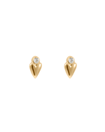 ABODE HEART STUDS (18K GOLD PLATED)
