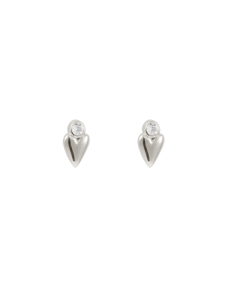 ABODE HEART STUDS (STERLING SILVER)