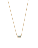 BAGUETTE BIRTHSTONE NECKLACE (18K GOLD VERMEIL) IMAGE 4