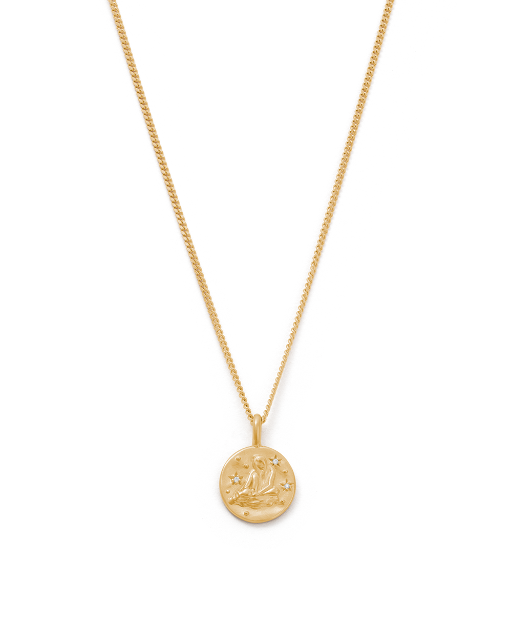 AQUARIUS PETITE ZODIAC NECKLACE (18K GOLD VERMEIL) IMAGE 1