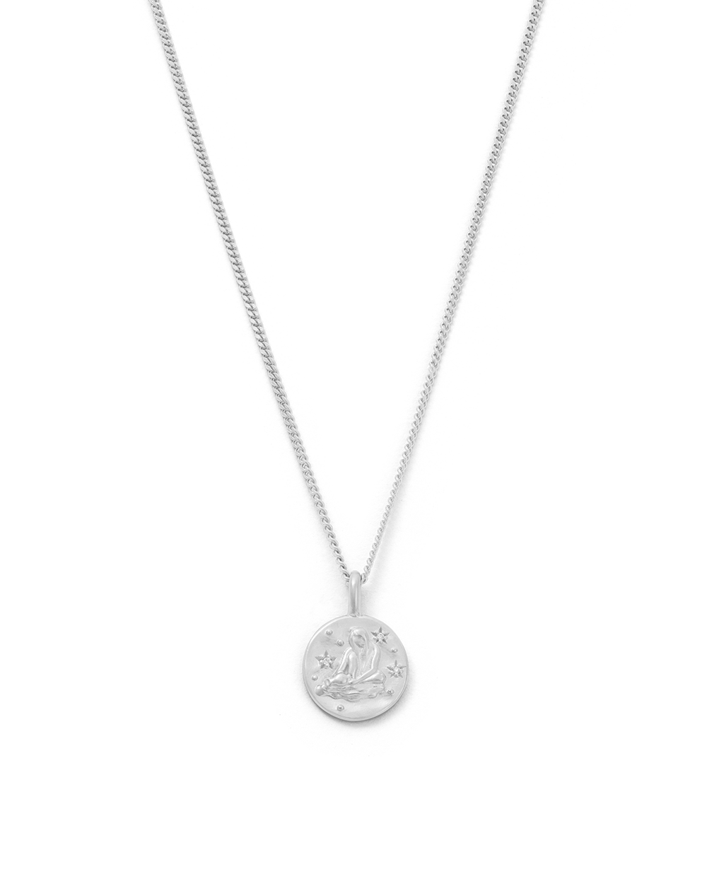 AQUARIUS PETITE ZODIAC NECKLACE (STERLING SILVER) IMAGE 1