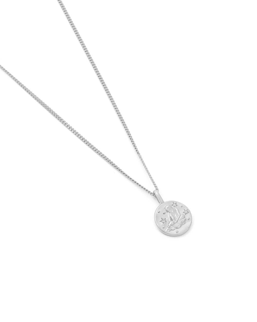 AQUARIUS PETITE ZODIAC NECKLACE (STERLING SILVER) IMAGE 4