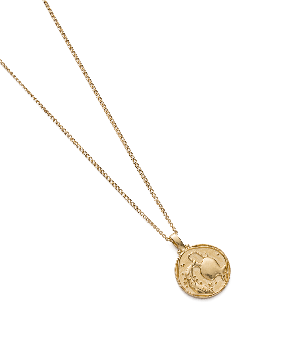 AQUARIUS ZODIAC NECKLACE (18K GOLD VERMEIL) IMAGE 4