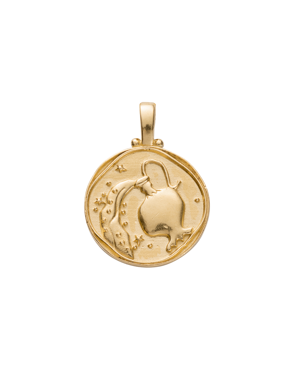 AQUARIUS ZODIAC (18K GOLD VERMEIL) IMAGE 1