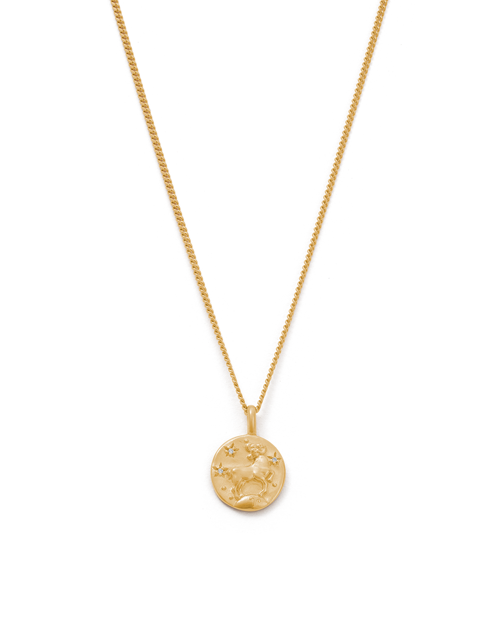 ARIES PETITE ZODIAC NECKLACE (18K GOLD VERMEIL) IMAGE 1
