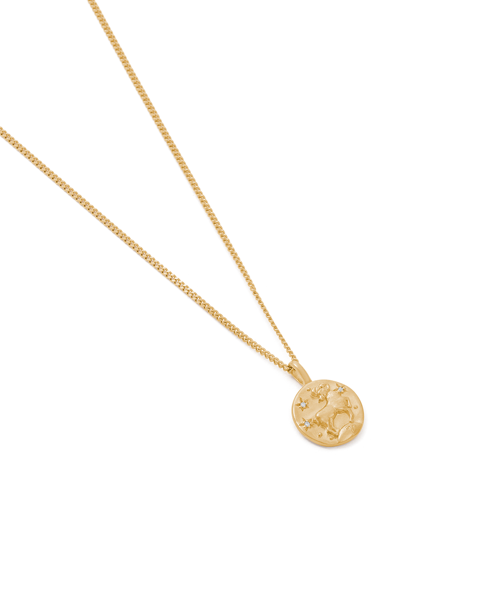 ARIES PETITE ZODIAC NECKLACE (18K GOLD VERMEIL) IMAGE 4