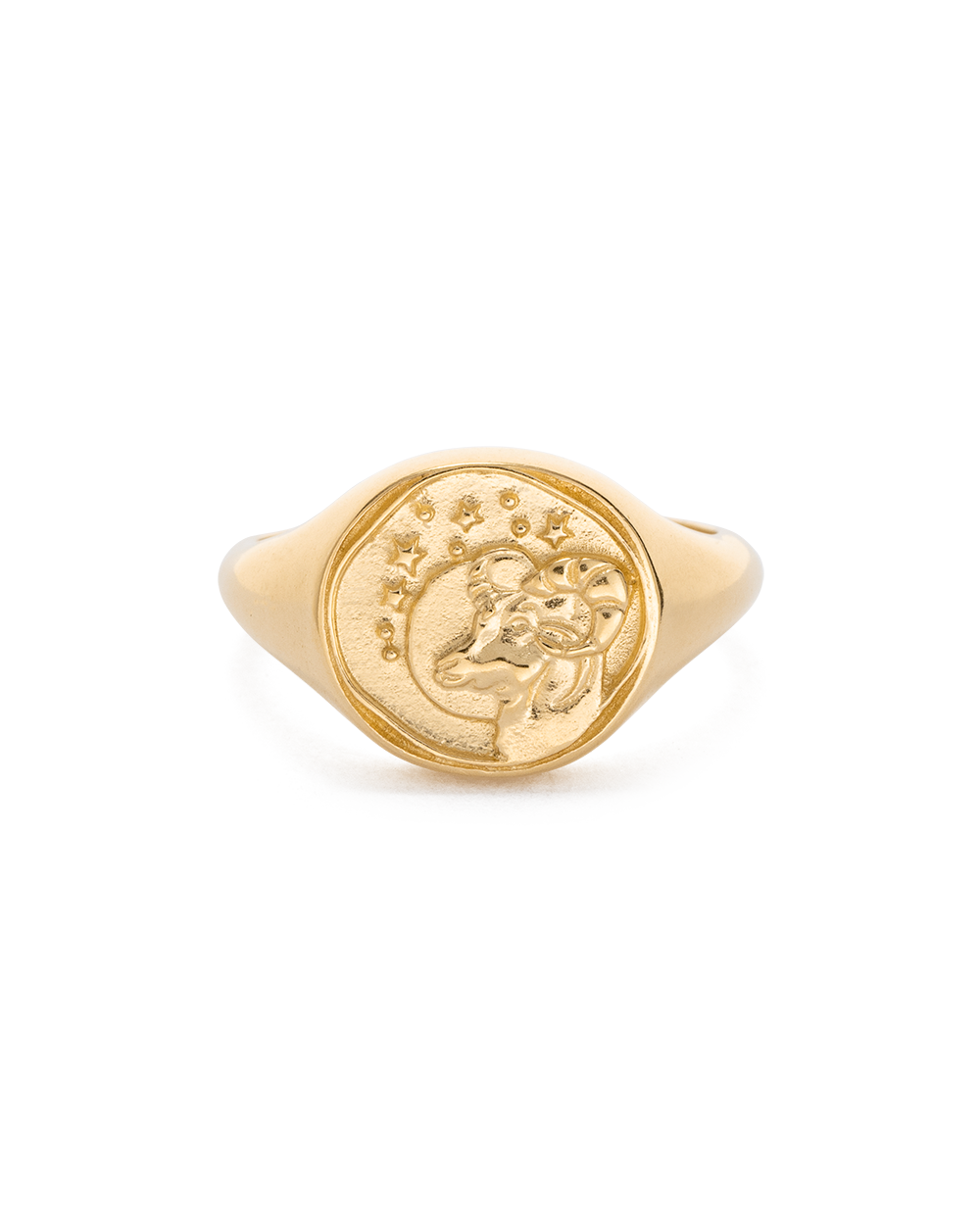 ARIES SIGNET RING (18K GOLD VERMEIL) IMAGE 4