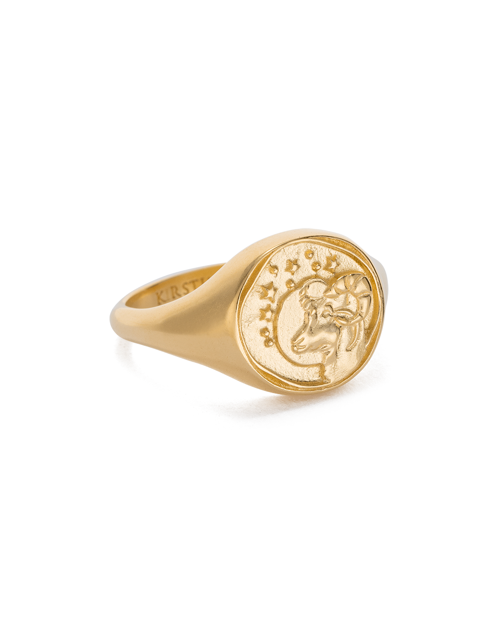 ARIES SIGNET RING (18K GOLD VERMEIL) IMAGE 1