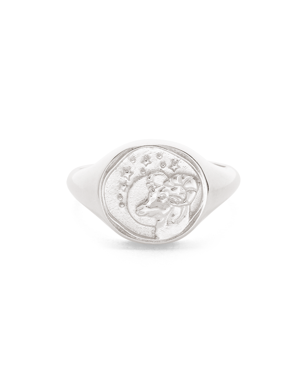 ARIES SIGNET RING (STERLING SILVER) IMAGE 4