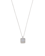 BLUE LACE AGATE PENDANT NECKLACE (STERLING SILVER)