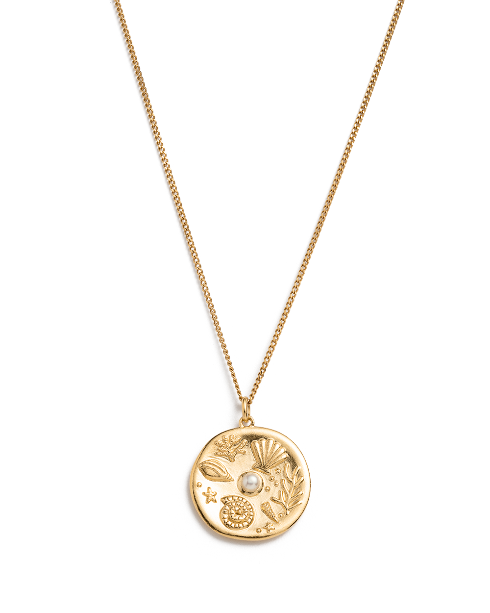BY THE SEA COIN NECKLACE (18K GOLD VERMEIL) IMAGE 1