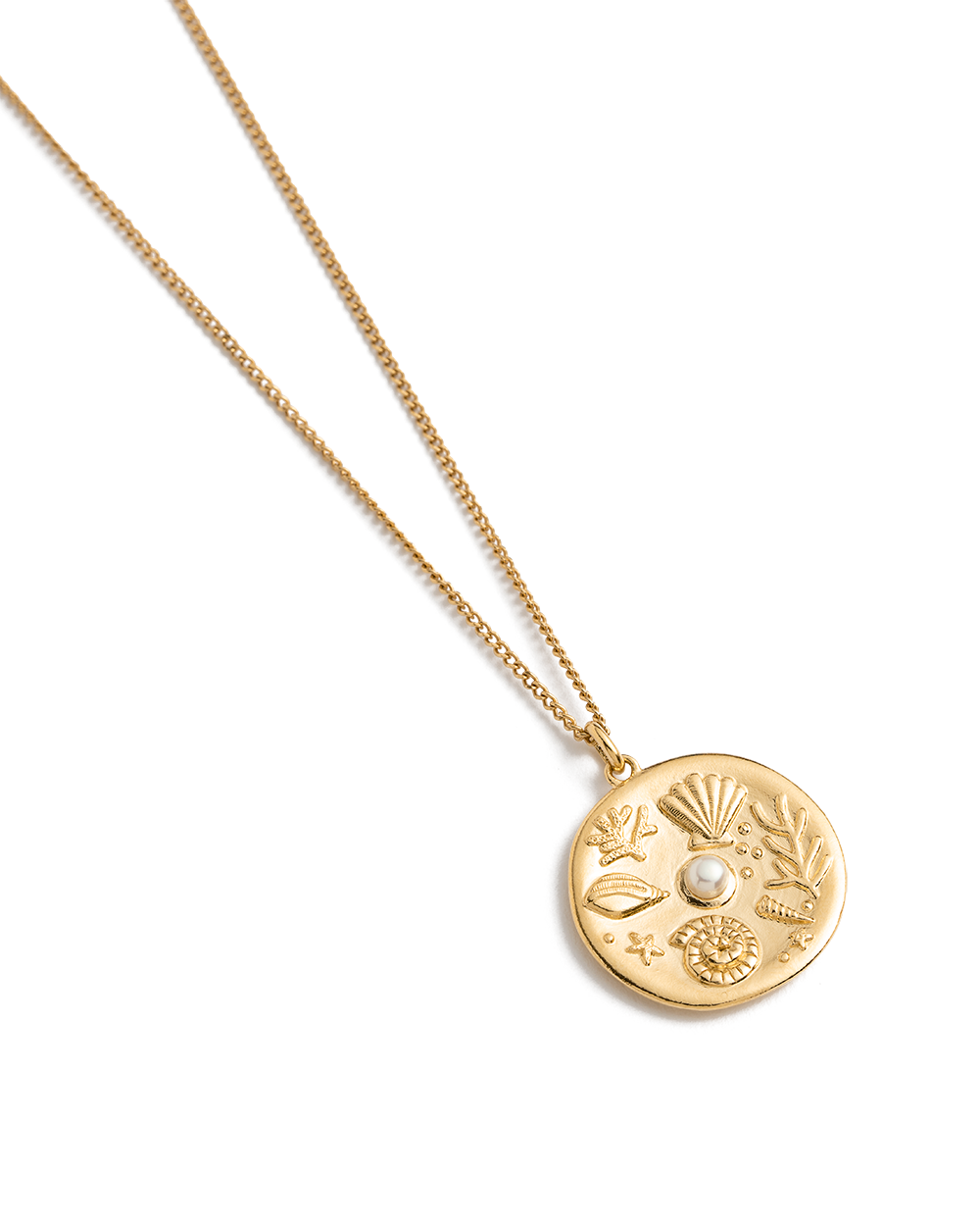 BY THE SEA COIN NECKLACE (18K GOLD VERMEIL) IMAGE 4