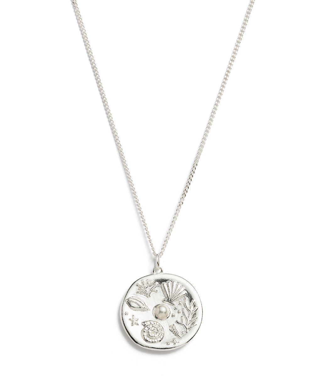 BY THE SEA COIN NECKLACE (STERLING SILVER) - IMAGE 1