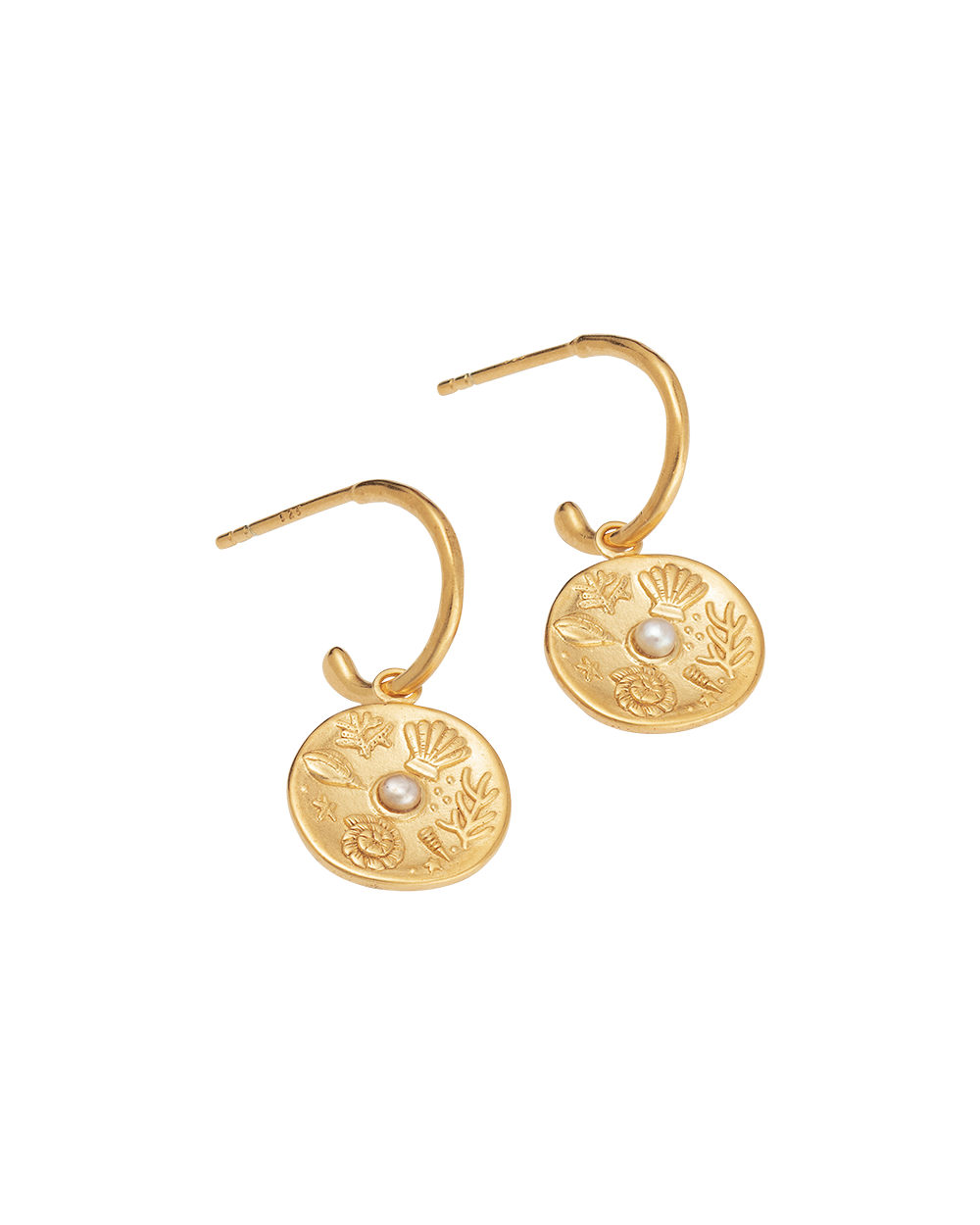 BY THE SEA HOOPS (18K GOLD PLATED) IMAGE 4